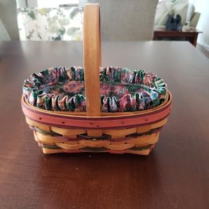 Longaberger 1997 Small Easter Basket Combo - Liner & Protector Mint